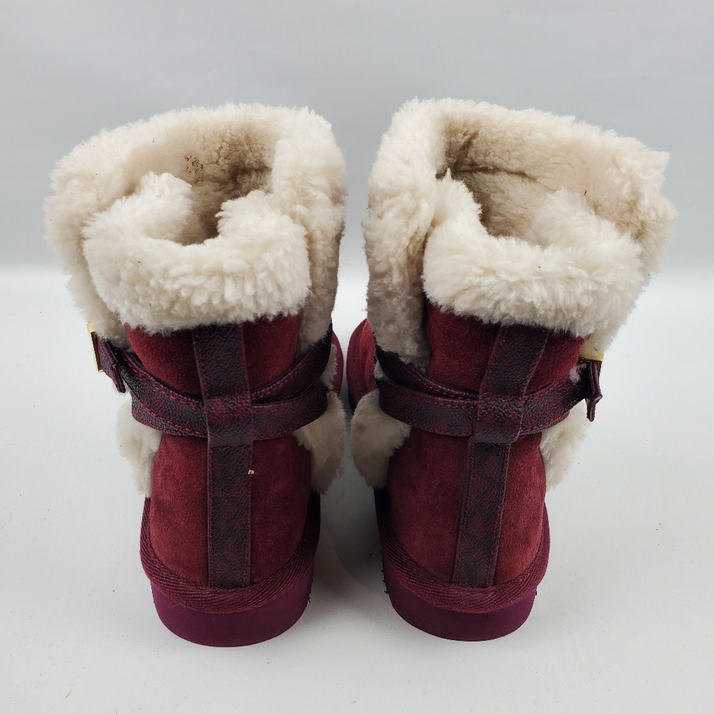 Michael Kors Women Suede Fur Shearling Lined Winter Boots - Picture 6 of 10